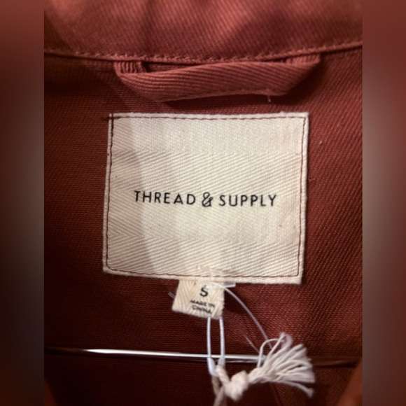 Thread & Supply Rust Plaid Shirt(Bust 42” Length 27”) - Picture 3 of 4